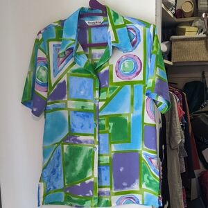 Women's Multicolor Geometric Shirt